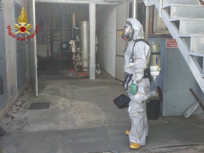 Risolta la fuoriuscita di ammoniaca in un’azienda di lavorazione carni a Santa Maria di Sala