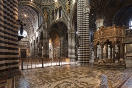 Scopertura pavimento Duomo Siena, visibile anche la ‘Speranza’