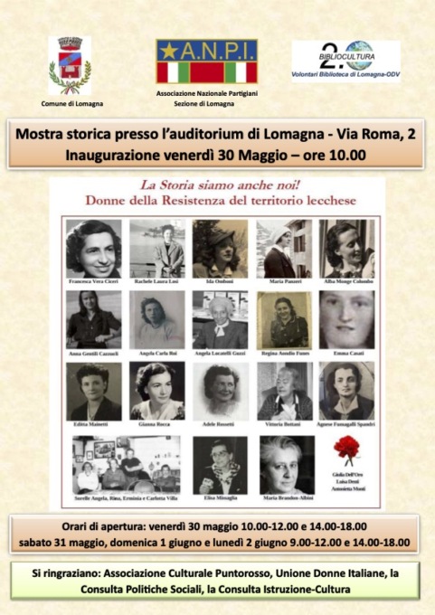 Tutto pronto per la mostra “La storia siamo noi – Donne della resistenza lecchese”