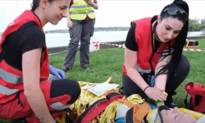 Una simulazione di maxi emergenza nel Novarese, organizzato dal centro Crimedim