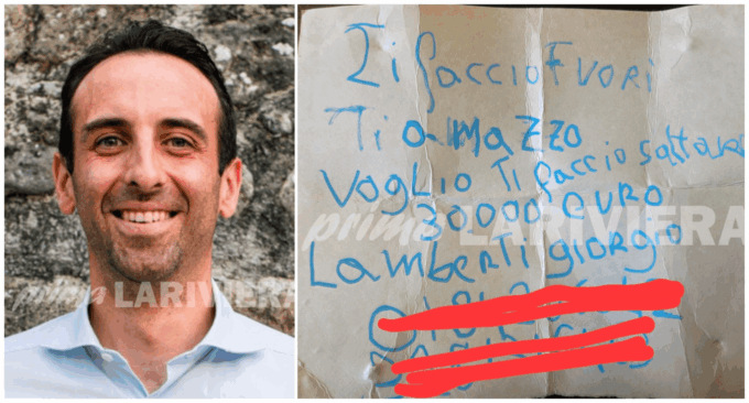 Minacciato di morte il vicesindaco di Dolceacqua: “Ti faccio fuori”