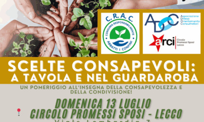 "Scelte consapevoli: a tavola e nel guardaroba": il 13 luglio l'incontro al Circolo Promessi Sposi