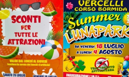 Venerdì 18 luglio tornano i "baracconi" a Vercelli: più giostre, sconti e inaugurazione con Stitch
