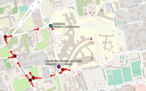 Accesso al Pronto Soccorso del San Gerardo, dal 15 al 20 settembre modifiche alla viabilità