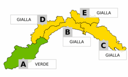 Allerta gialla per temporali sul centro levante della regione