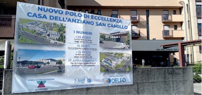 Cantiere per l’ampliamento della casa di riposo: posa della prima pietra con l’arcivescovo