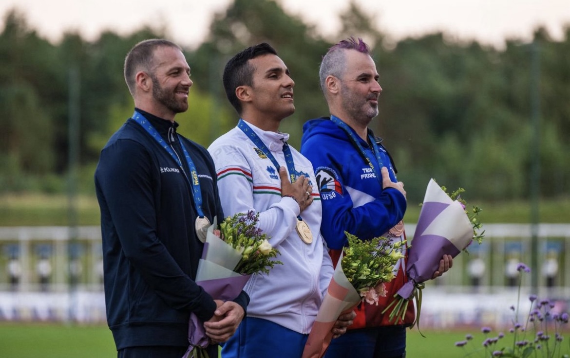 Gornate  sul tetto del mondo con  Irbin Vicco, primo campione mondiale Para Tetrathlon