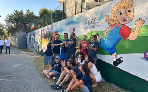 La storia di Villasanta raccontata sul muro della Ghiringhella