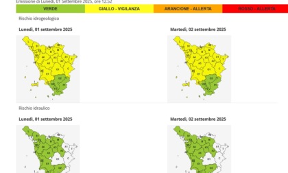 Maltempo, codice giallo in Toscana per temporali e mareggiate