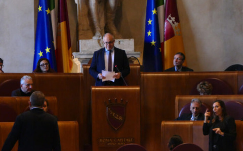 Mozione Pd, in Campidoglio la bandiera della Palestina