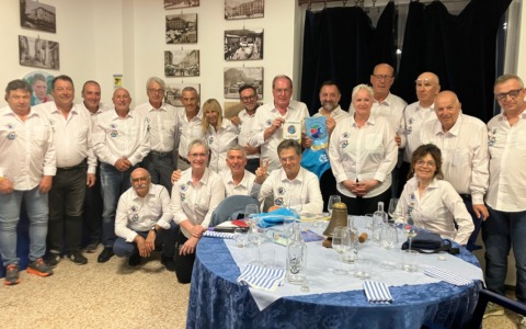 Ospiti del Panathlon Club Lecco alla Canottieri i ciclisti della decima “Route du Panathlon”