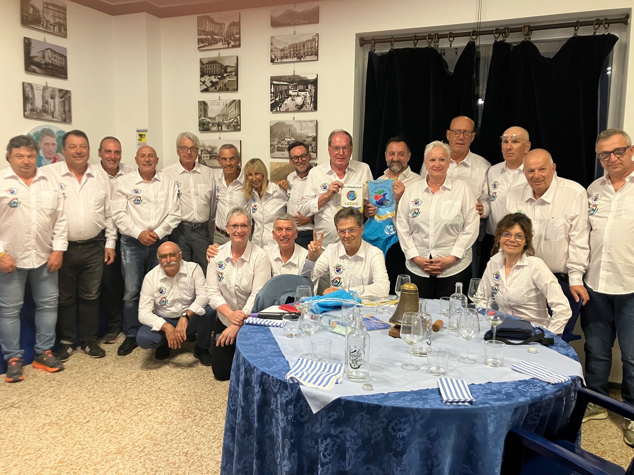 Ospiti del Panathlon Club Lecco alla Canottieri i ciclisti della decima “Route du Panathlon”