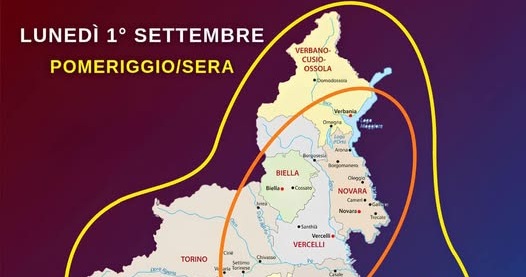 Possibili forti temporali e grandinate dal tardo pomeriggio di oggi