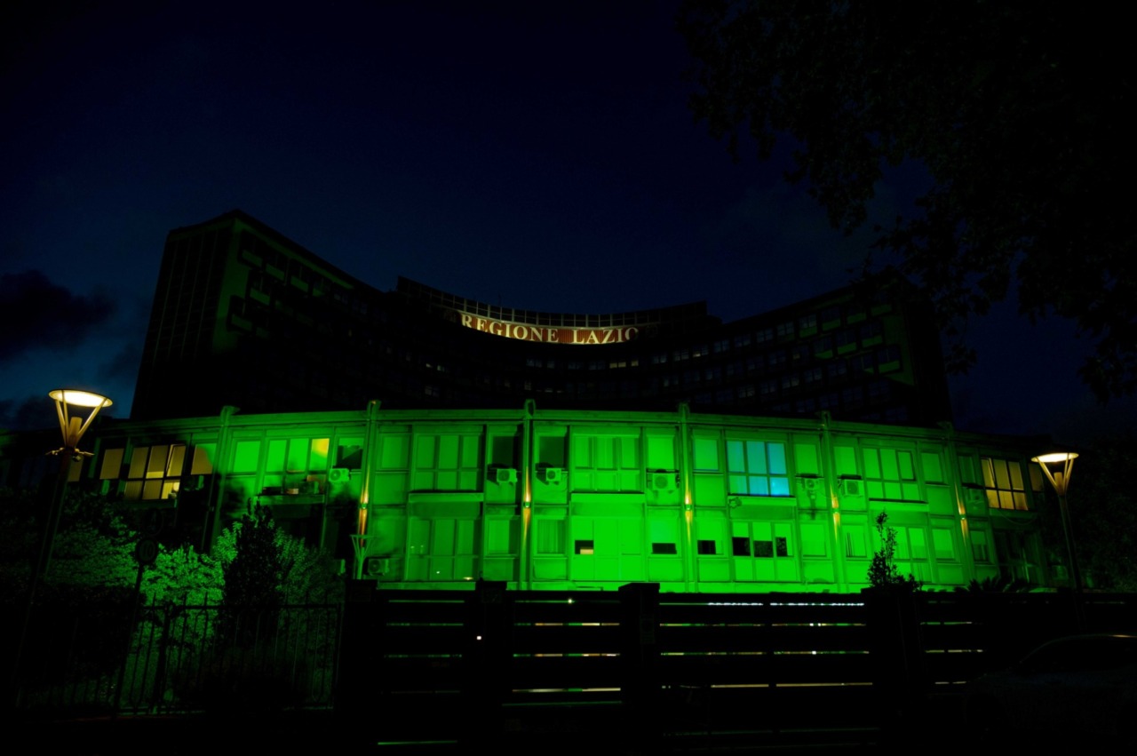 Regione Lazio illuminata di verde per Giornata della celiachia