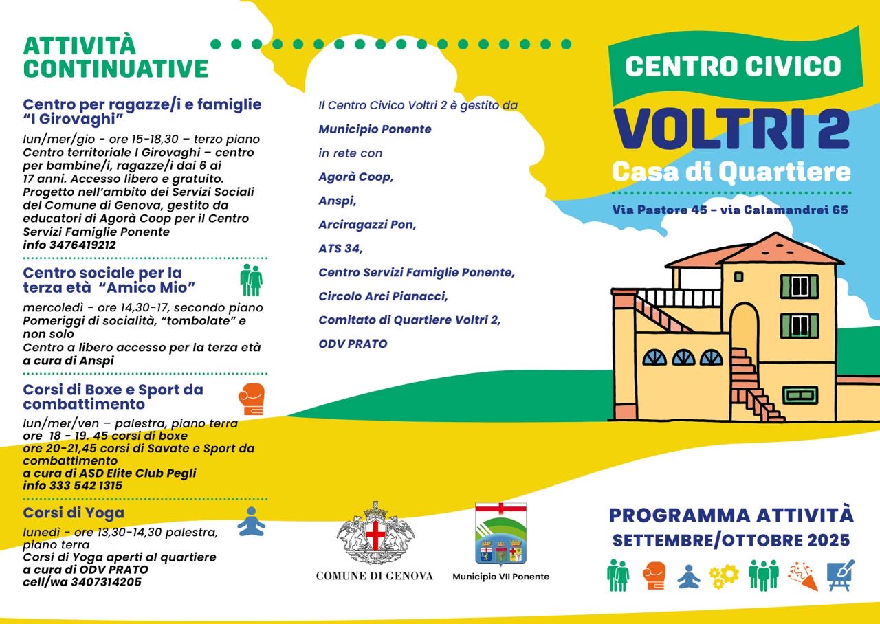 Servizi sociali: con il centro civico “Voltri 2” il Comune di Genova (ri)lancia lo sviluppo di progetti di comunità in tutti i municipi