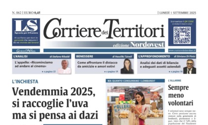 Sul nuovo Corriere dei Territori si parla di vino, tra la vendemmia iniziata e i dazi di Trump