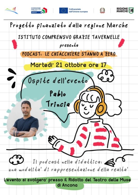 Al Ridotto delle Muse “Le chiacchiere stanno a zero”: l’Istituto Grazie Tavernelle dialoga in modo nuovo coi ragazzi. Ospite Pablo Trincia