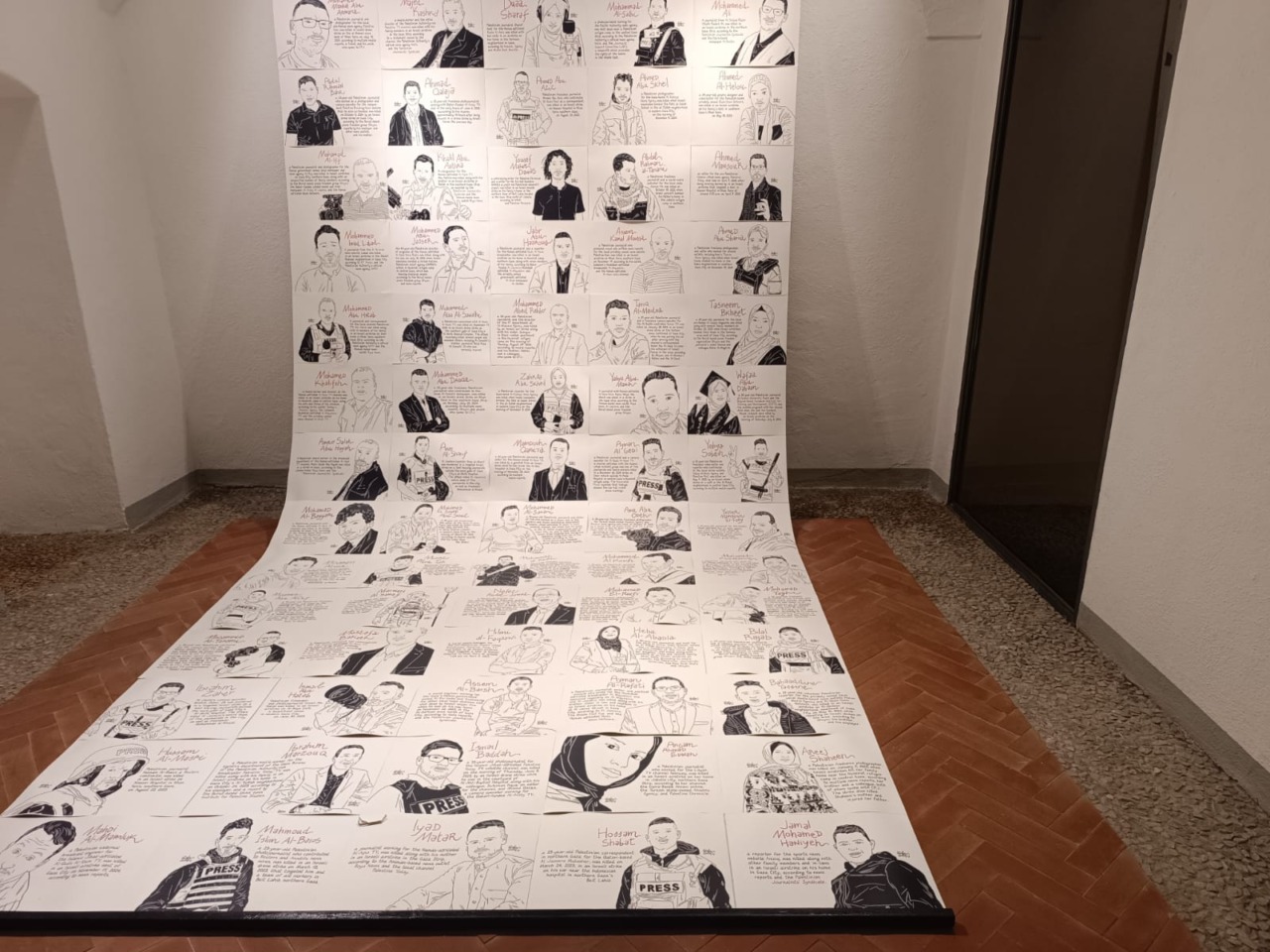 Assaggio di “Tenco”: inaugurata la mostra con i volti dei giornalisti caduti in servizio a Gaza
