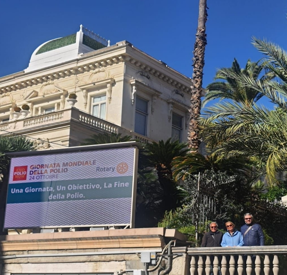 Il Rotary illumina il Casinò per la Giornata Mondiale della Polio