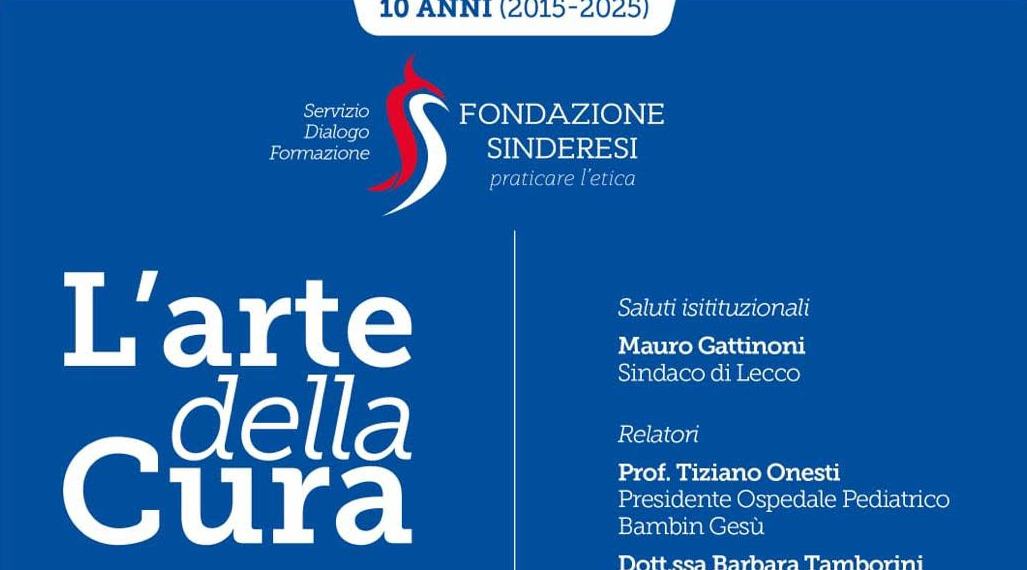 “L’arte della cura”, il 17 al Politecnico una serata promossa da Fondazione Sinderesi
