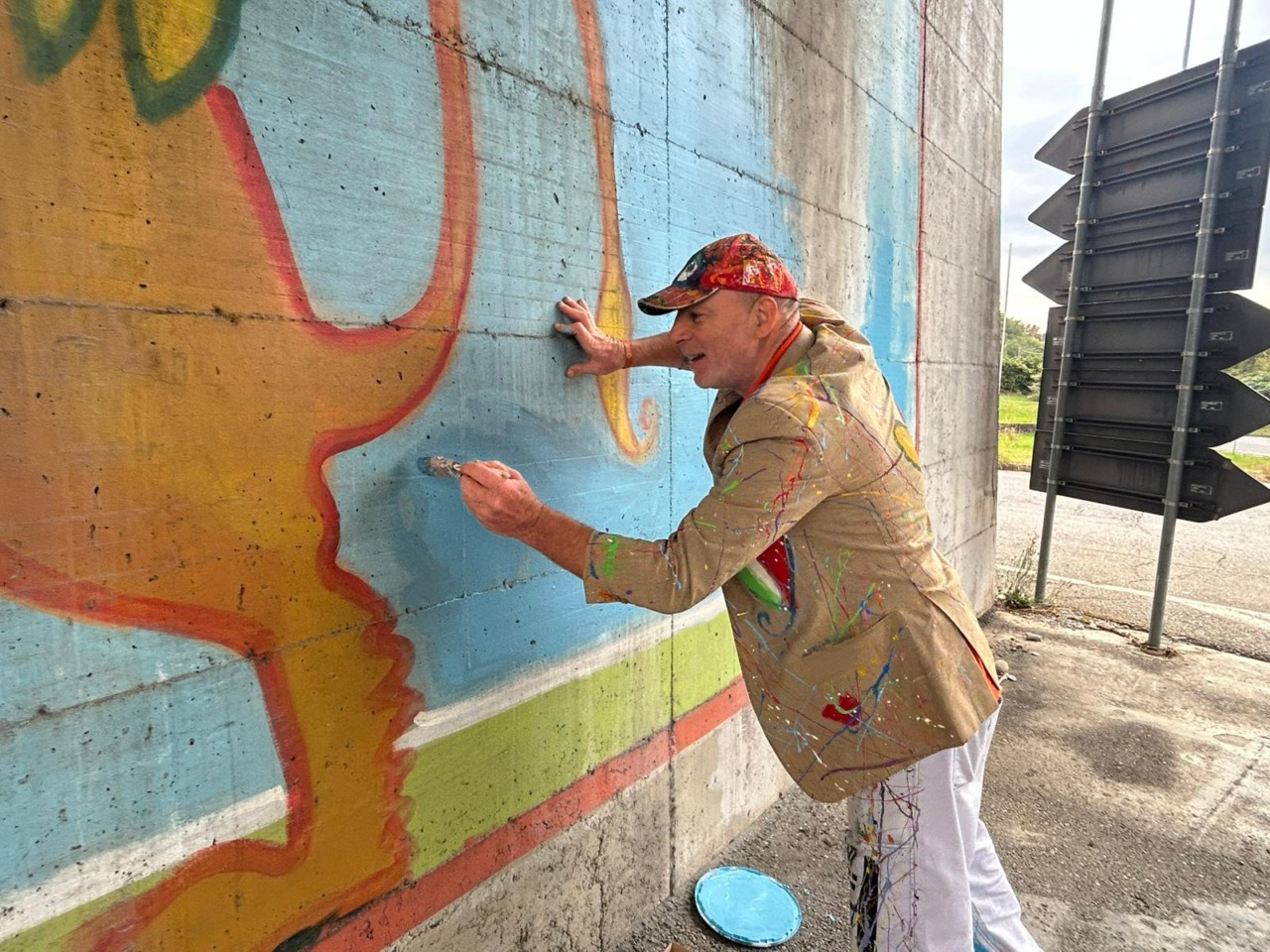 Ponte del Lottolo: il murale torna a brillare