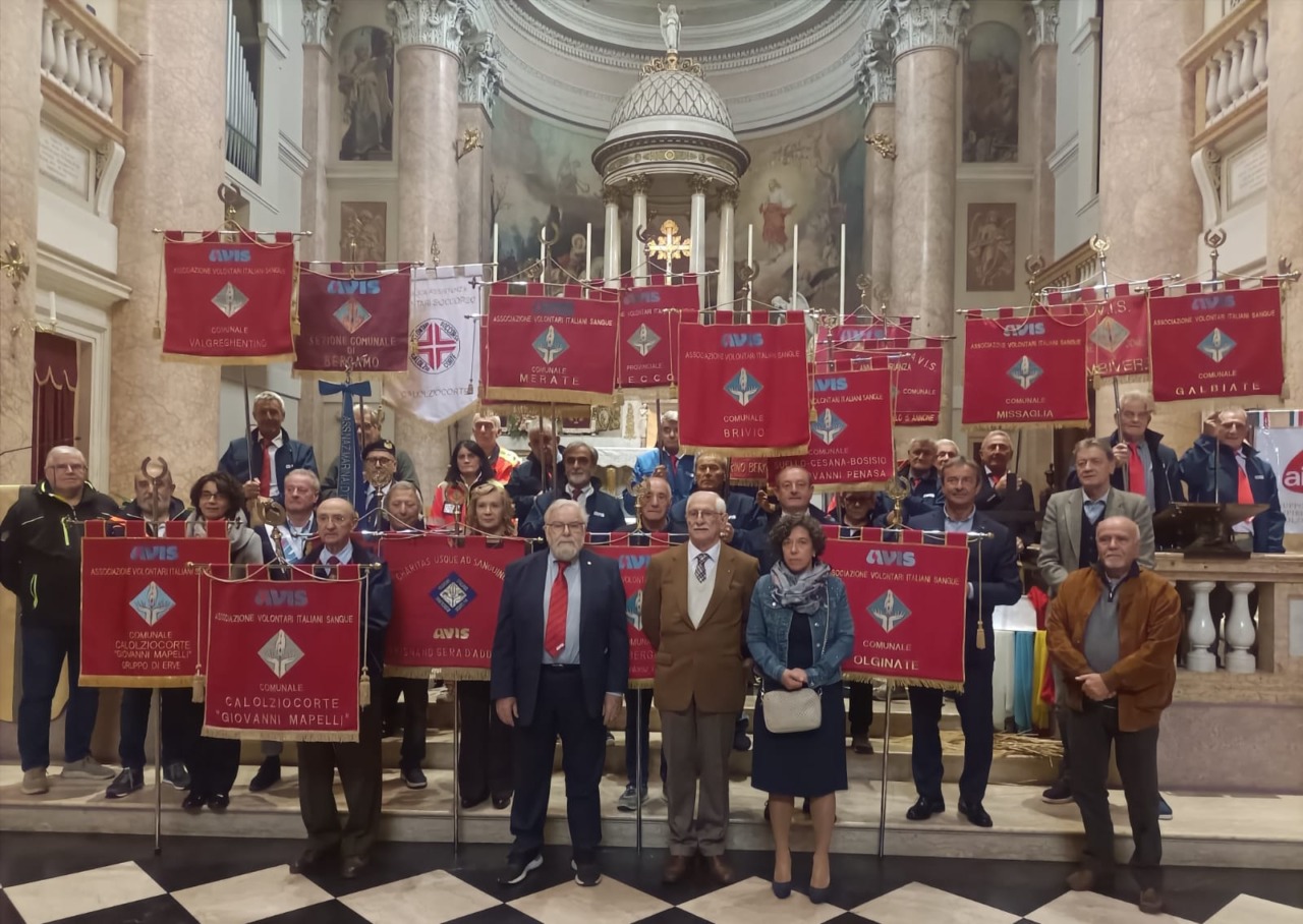 Sessant’anni per Avis Comunale Calolziocorte: la messa e la consegna dei distintivi ai donatori. L’appello ai giovani: “Fatevi avanti!”