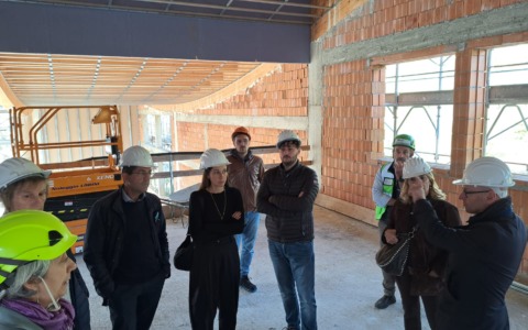 Sopralluogo nel cantiere della nuova biblioteca