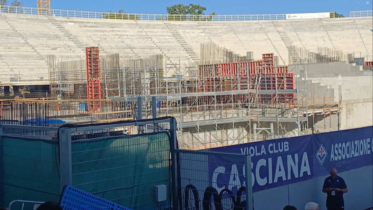 Stadio Franchi: la curva Fiesole non sarà pronta per il centenario della Fiorentina