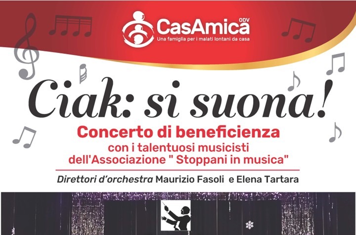 “Ciak: si suona!”: martedì 18 novembre il concerto di beneficenza per CasAmica