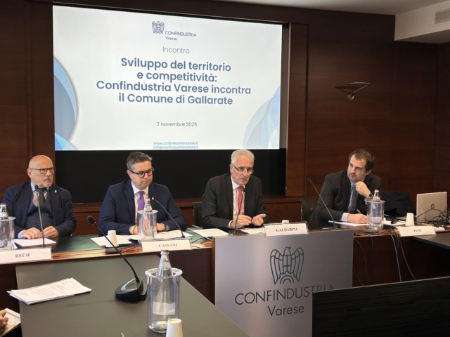 Confindustria Varese e Comune di Gallarate, incontro su sviluppo, attrattività e competitività del territorio