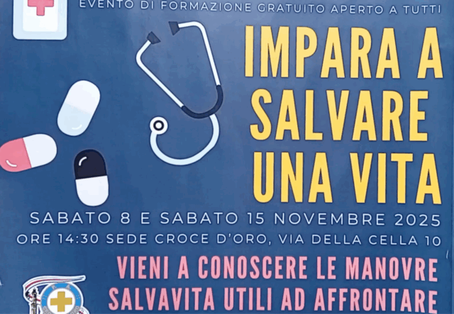Due nuovi importanti corsi Salvavita organizzati dalla P.A. Croce d’Oro Sampierdarena