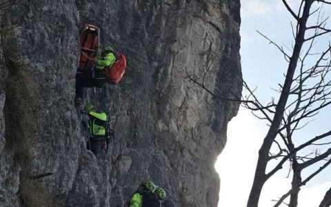 Esercitazione del Soccorso Alpino sulla ferrata Gamma 2 del Resegone