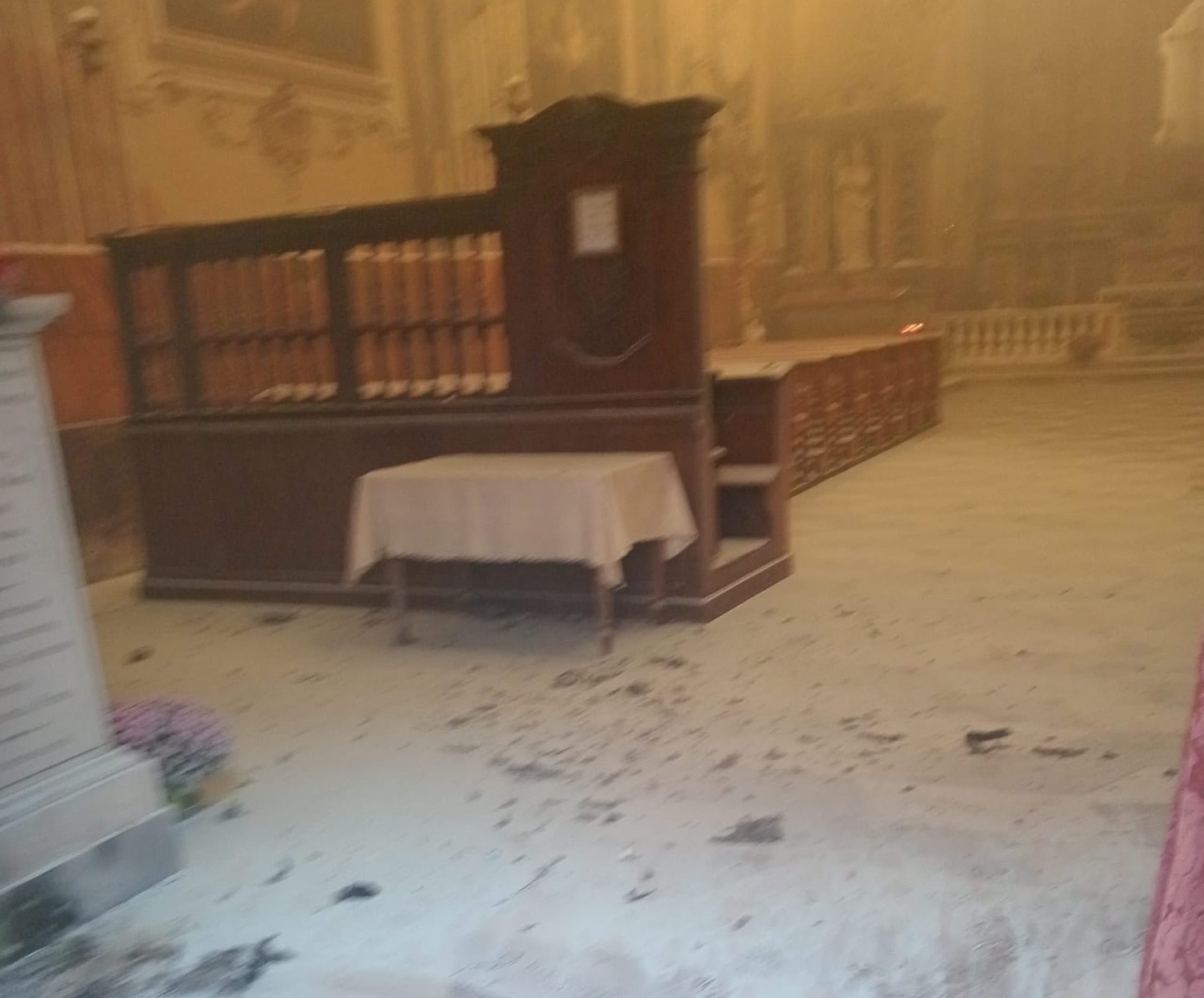 Incendio nell’Oratorio della  Confraternita dei Bianchi a Taggia