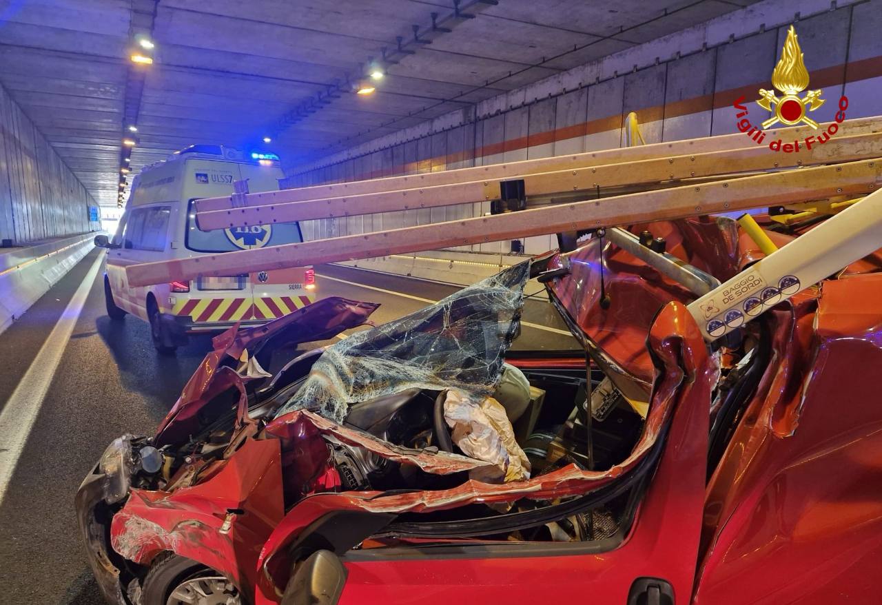Incidente in in galleria lungo la Superstrada Pedemontana Veneta