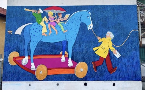 Nel cuore di Settimo nasce “Zampablu”: un murale simbolo di libertà e inclusione