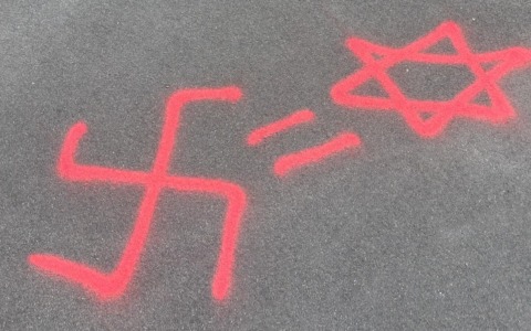 “Svastica = Stella di David” davanti a Mediaset: vandalo ProPal denunciato dai Carabinieri