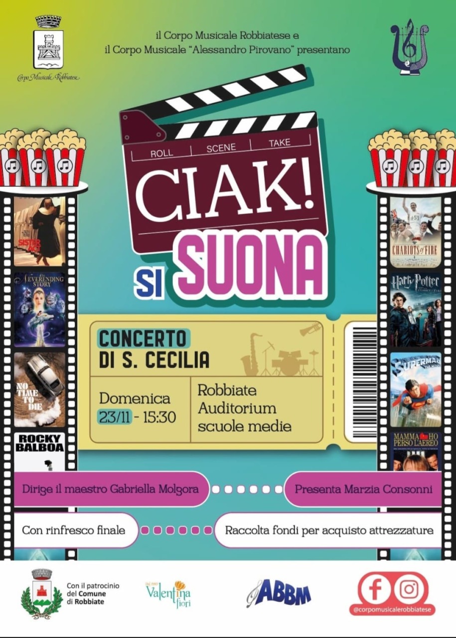 Torna il concerto di santa Cecilia con il Corpo musicale robbiatese