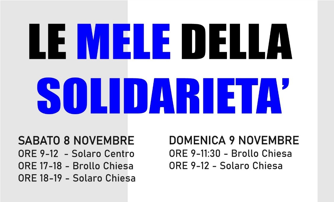 Tornano le mele della solidarietà