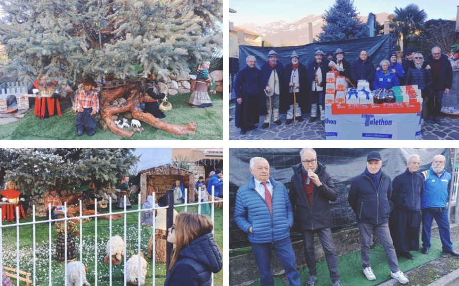 A Garlate il presepe di Angelo Burini illumina ancora il Natale: dieci anni di arte, comunità e solidarietà per Telethon