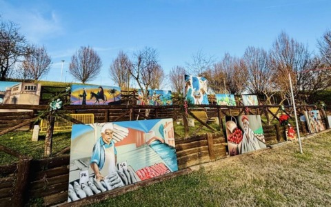 A Settimo il presepe diventa arte: inaugurato al Parco Assietta il lavoro dell’artista iracheno Hassan