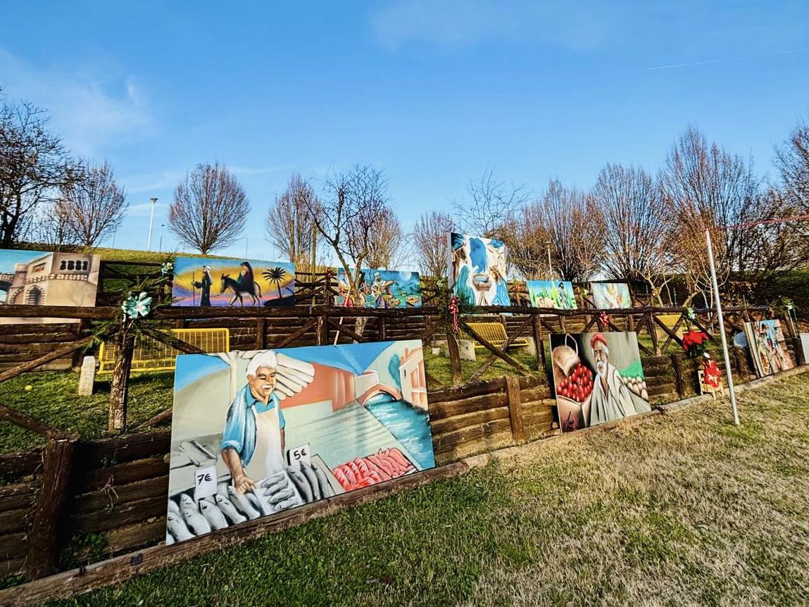 A Settimo il presepe diventa arte: inaugurato al Parco Assietta il lavoro dell’artista iracheno Hassan