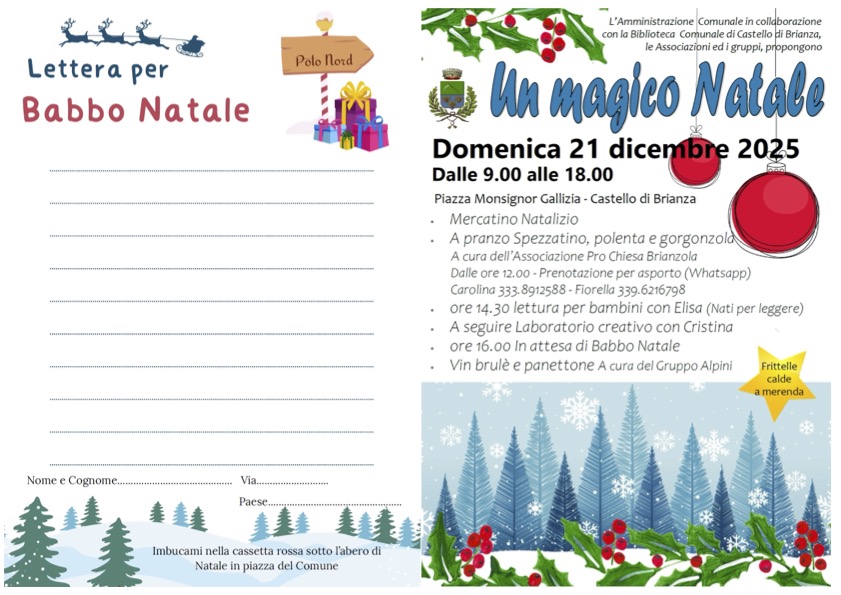 Ai piedi del Monte di Brianza, il paese accende il suo “Magico Natale”: tanti gli eventi in programma