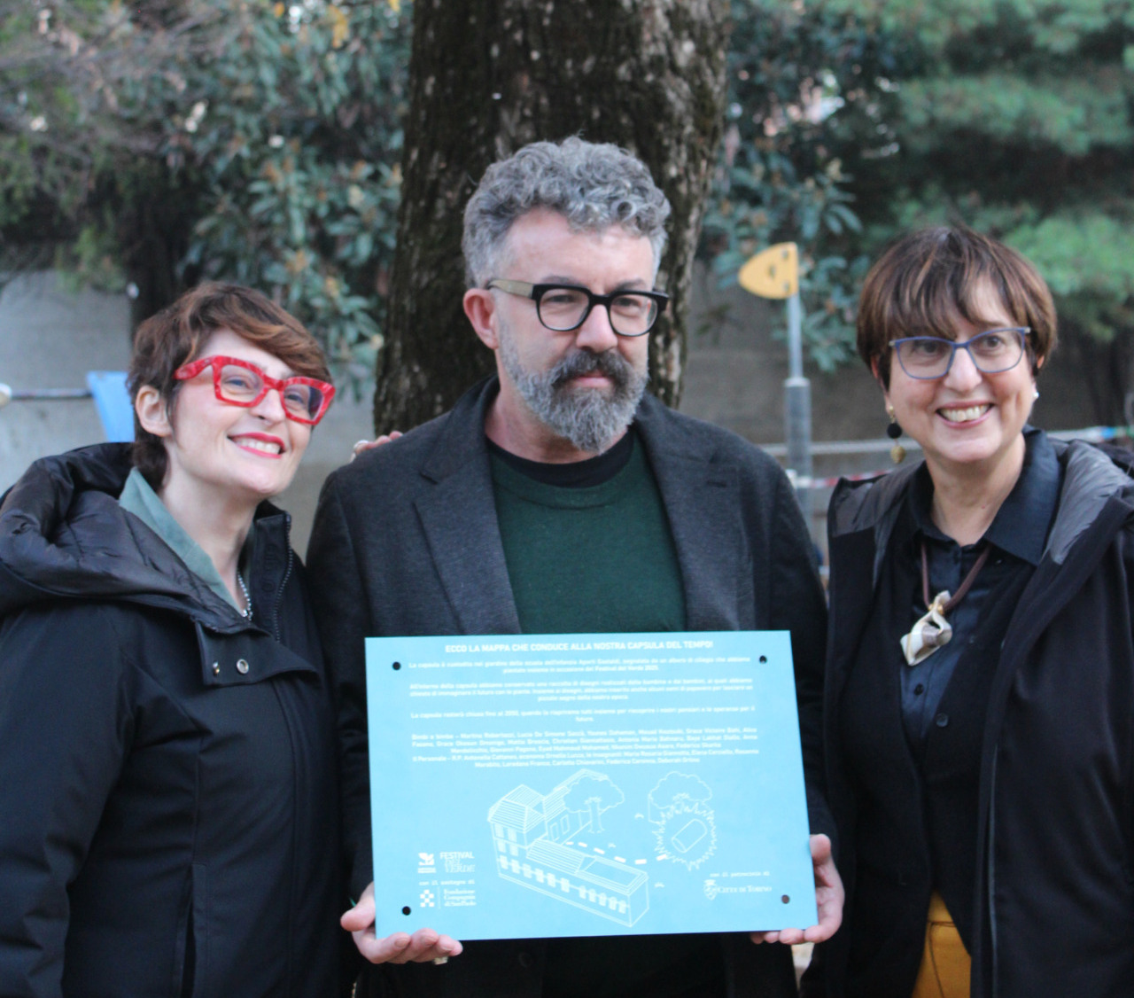 Comune di Torino e Orticola del Piemonte pongono una targa all’asilo Aporti Gastaldi per i bambini del futuro