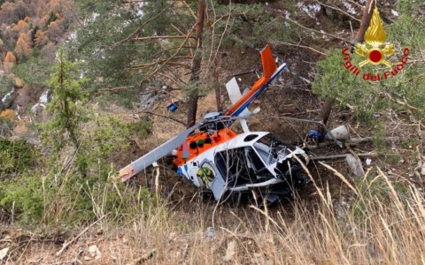 Elicottero caduto in Valtellina, morto un ragazzo di Valmadrera