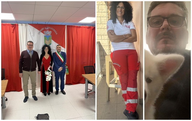 Fiori d’arancio per la volontaria Croce Rossa Barbara Lombardo e il suo Claudio Nervo