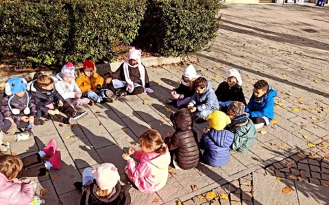 I bambini della Collodi “seminano” pietre della pace in città