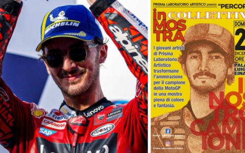 I bambini e i ragazzi di Chivasso celebrano Pecco Bagnaia