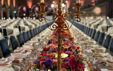 I fiori di Sanremo alla consegna dei premi Nobel a Stoccolma