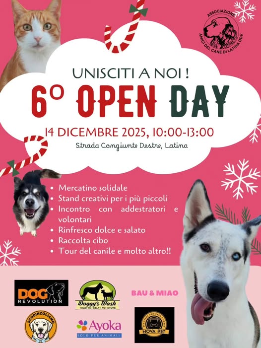 Il Natale quest’anno è a 4 zampe: torna il VI Open Day