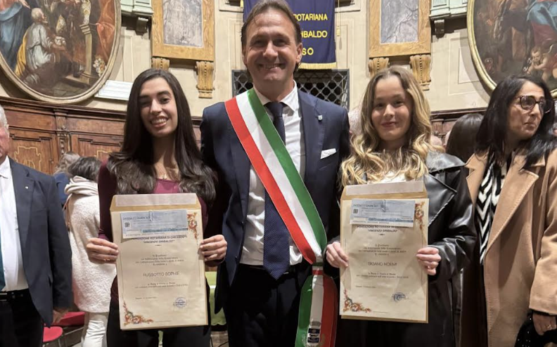 La Fondazione Rotariana di Chivasso premia due studentesse di Volpiano con una borsa di studio al merito